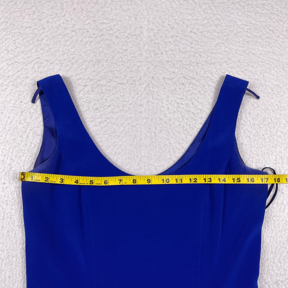 Oleg Cassini Black Tie Dress Set Womens‎ 6 Blue Maxi Gown Jacket Rhinestone - Picture 9 of 14